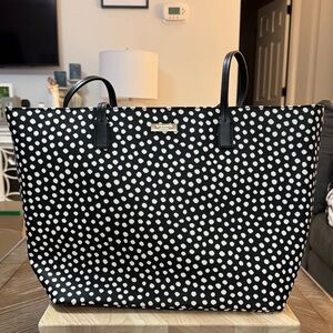 Kate Spade Black and White Polka Dot Tote Bag